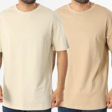 Urban Classics - Pack de 2 Camisetas TB1778A Beige Camello