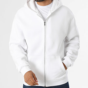Urban Classics - Sudadera con Capucha Cremallera Fluffy TB7284 Blanco
