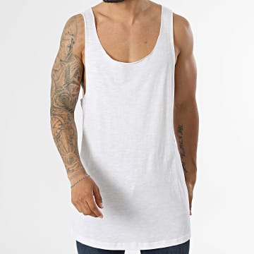Urban Classics - Débardeur Long Shaped Open Edge TB964 Blanc
