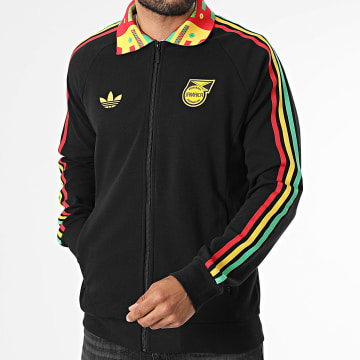 Adidas Originals - Veste Zippée A Bandes Jamaica x Bob Marley Away Anthem JY5207 Noir