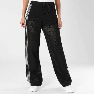 Adidas Originals - Pantalon Jogging Ajouré A Bandes Femme Crochet TP KC6494 Noir