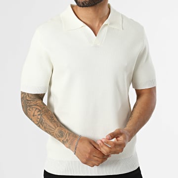 Frilivin - Polo de Manga Corta de Punto 044 Beige Claro
