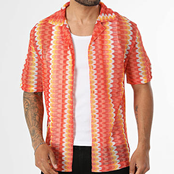 Frilivin - Camisa De Manga Curta Vazada 438 Laranja