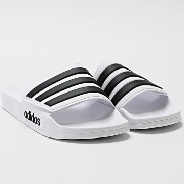Adidas Sportswear - Chinelos Adilette Shower Velcro KJ0157 Branco Nuvem Preto Core