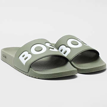 BOSS - Claquettes Aryeh 50536835 Groen Kakhi