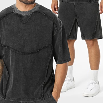 Uniplay - Completo T-Shirt Oversize e Pantaloncino Jogging 378 Nero