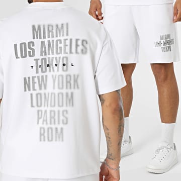 Uniplay - Ensemble Tee Shirt Oversize Et Short Jogging 068 Blanc