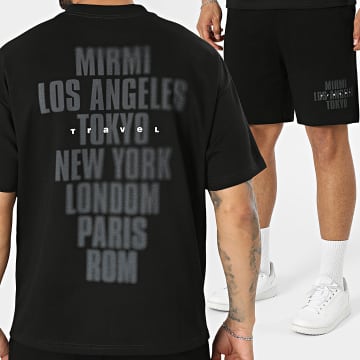 Uniplay - Conjunto Camiseta Oversize Y Pantalón Corto De Chándal 068 Negro