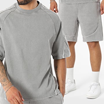 Uniplay - Completo T-Shirt Oversize e Pantaloncino Jogging 347 Grigio
