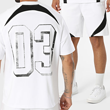 Uniplay - Conjunto Camiseta Oversize y Pantalón Corto de chándal 093 Blanco
