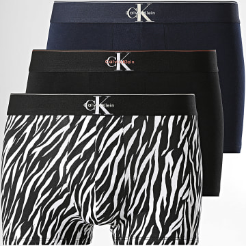 Calvin Klein - Pack de 3 Boxers NB4472 Azul Marinho Preto Branco