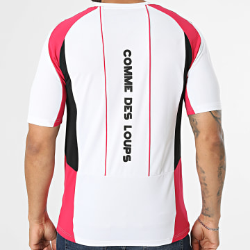Comme Des Loups - T-Shirt Wave Branco Preto Rosa Fúcsia