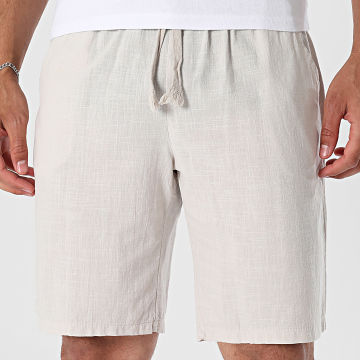 Frilivin - Calção de jogging Efeito Linho 516 Bege