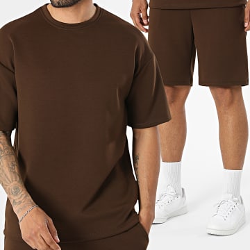 Frilivin - Conjunto T-Shirt E Calção De Treino 177 Castanho