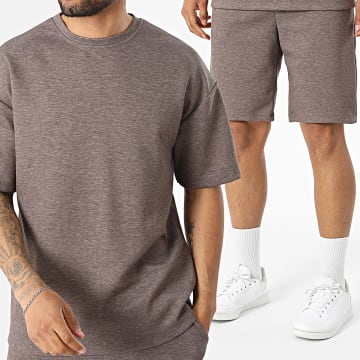 Frilivin - Conjunto T-Shirt E Calção de treino 177 Castanho Mesclado