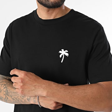 Luxury Lovers - T-Shirt Oversized Palmboom Zwart Wit