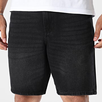 Only And Sons - Pantalón Corto Vaquero Loose Fit Fade Pim Negro