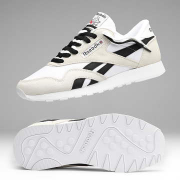 Reebok - Zapatillas Classic Nylon Blanco Beige Negro Exclusivo Ryses X SUPERLACED