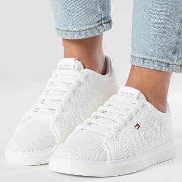 Tommy Hilfiger - Zapatillas Mujer Icon Light Knit 9401 Blanco
