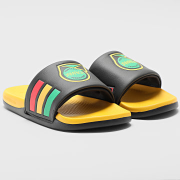 Adidas Sportswear - Chinelos Adilette Comfort 2.0 Jamaica JS4976 Core Black Pure Ruby Cloud White