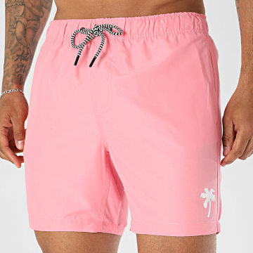Luxury Lovers - Badshort Palm Tree Licht Roze Wit