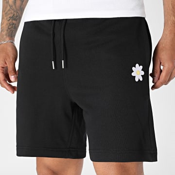 Luxury Lovers - Casual Short Daisy Borduurwerk Zwart