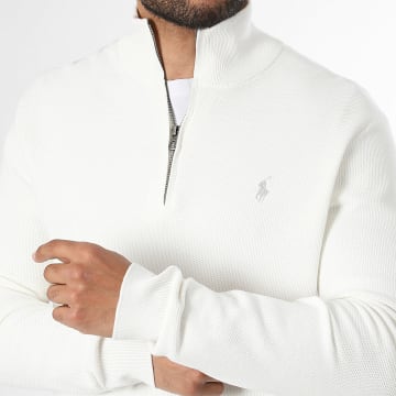 Polo Ralph Lauren - Jersey Cuello con Cremallera Original Player Beige Claro