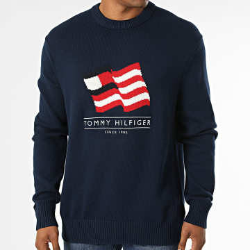 Tommy Hilfiger - Pull 3386 Bleu Marine