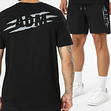 ADM / ADAMANTIUM - Conjunto T-Shirt E Calção de treino Forgé Par Le Charbon Preto Cinza