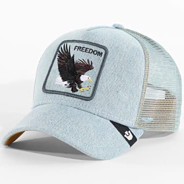 Goorin Bros - Cap Trucker Denim Eagle Hellblau