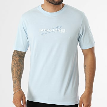 Jack And Jones - T-Shirt Eterna Front Print Lichtblauw