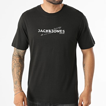 Jack And Jones - T-Shirt Eterna Front Print Zwart