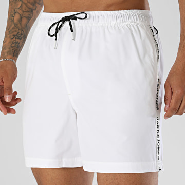 Jack And Jones - Badshort met Strepen Fiji Basic Tape Wit