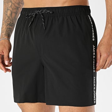 Jack And Jones - Badshort A Strepen Fiji Basic Tape Zwart