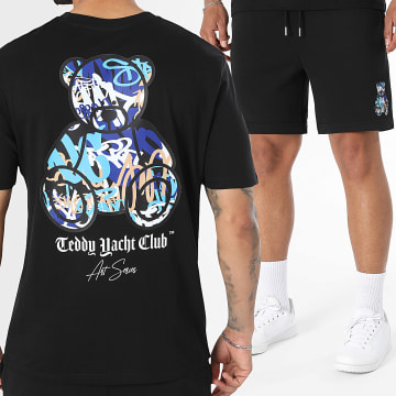 Teddy Yacht Club - Completo T-Shirt E Pantaloncino Da Jogging Art Series Blue Nero