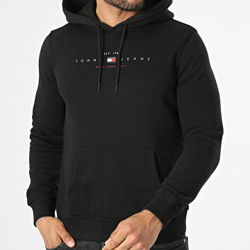 Tommy Jeans - Sweat Capuche Regular Fit Femme US Linear 3485 Noir