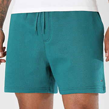 Tommy Jeans - Short Jogging Flag Beach 1931 Vert Bouteille