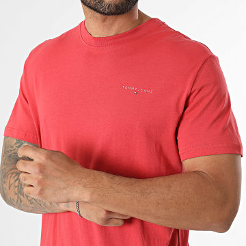 Tommy Jeans - T-Shirt Slim Linear Chest 1780 Rood