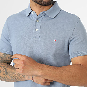 Tommy Hilfiger - Polo Manches Courtes Slim 1985 7771 Bleu Clair