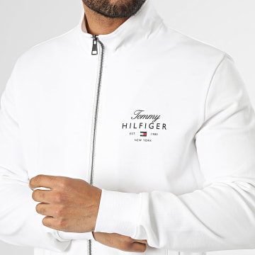 Tommy Hilfiger - Chaqueta con cremallera Script Stack 3219 Blanca