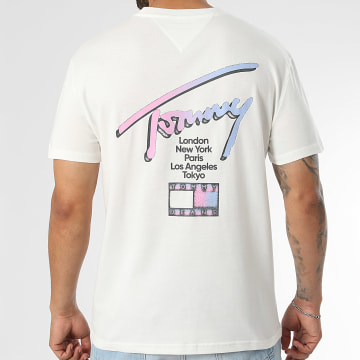 Tommy Jeans - Tee Shirt Regular Fit City Sign Beige Clair