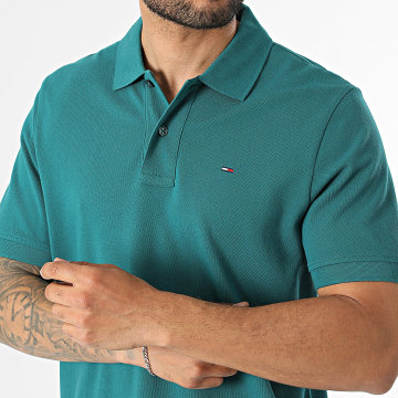 Tommy Jeans - Polo Manches Courtes Regular Fit Essential 2711 Bleu Canard
