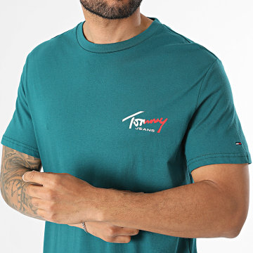 Tommy Jeans - T-Shirt Slim Sign Chest 2538 Eendblauw