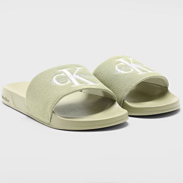 Calvin Klein - Chinelos Essential Slide CV 1393 Verde Sálvia