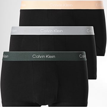 Calvin Klein - Pack de 3 Boxers 4389 Preto Laranja Verde Cinza