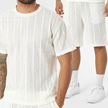 Fusional - Trainingspak T-Shirt En Short A12 Licht Beige