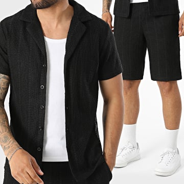 Fusional - Trainingspak Hemd Korte Mouw En Short A15 Zwart