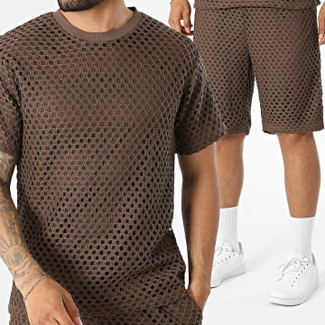 Fusional - Completo T-Shirt e pantaloncino A04 marrone