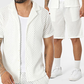 Fusional - Trainingspak Korte Mouwen Overhemd En Short A05 Wit