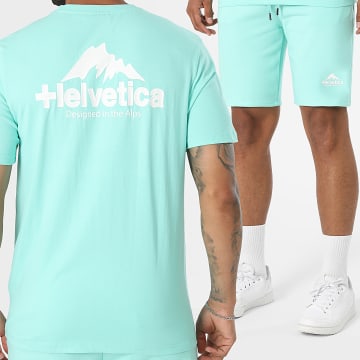 Helvetica - Tracksuit T-Shirts And Jogger Shorts Gerry 40 Turquoise